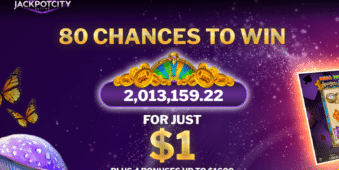 80 chances to win with Jackpot City $1 Bonus