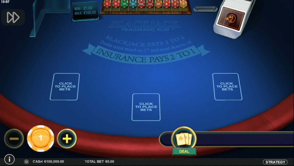 blackjack layout overview