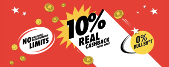 Real Cash Back Bonus – No Wagering