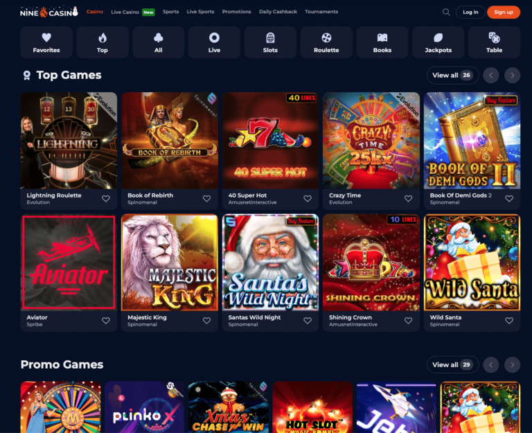 nine casino games