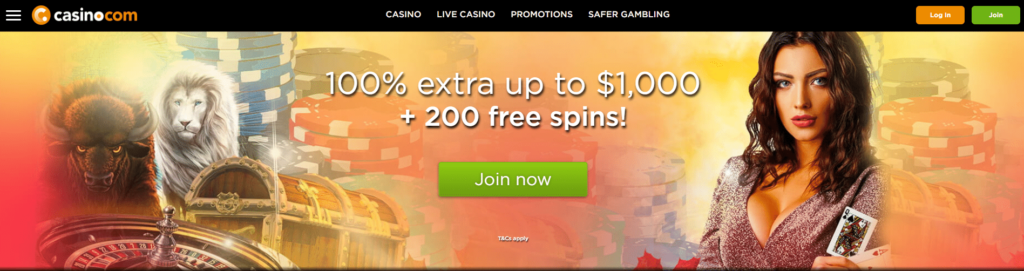 casino.com homepage