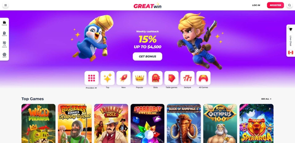 greatwin casino games