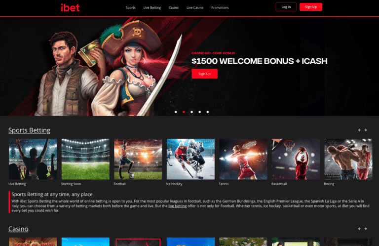 ibet welcome bonus casino and sports