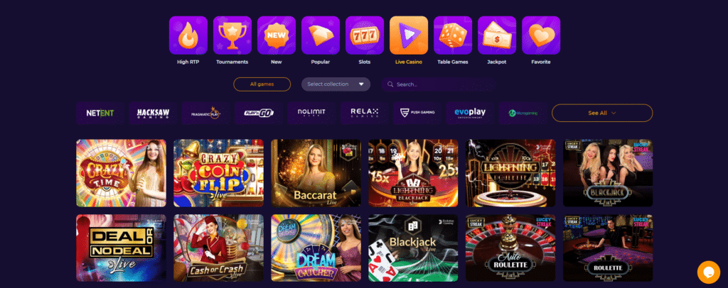 casino games at iwildcasino