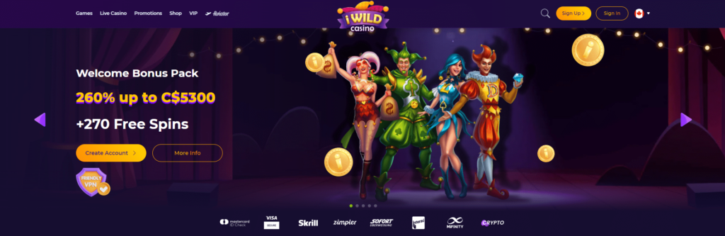 iwild casino lobby