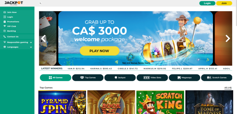 jackpot-island-casino-homepage
