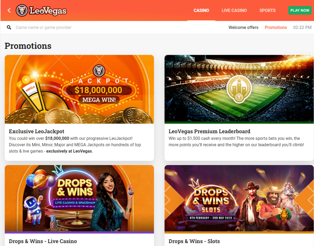 leovegas bonus promotions