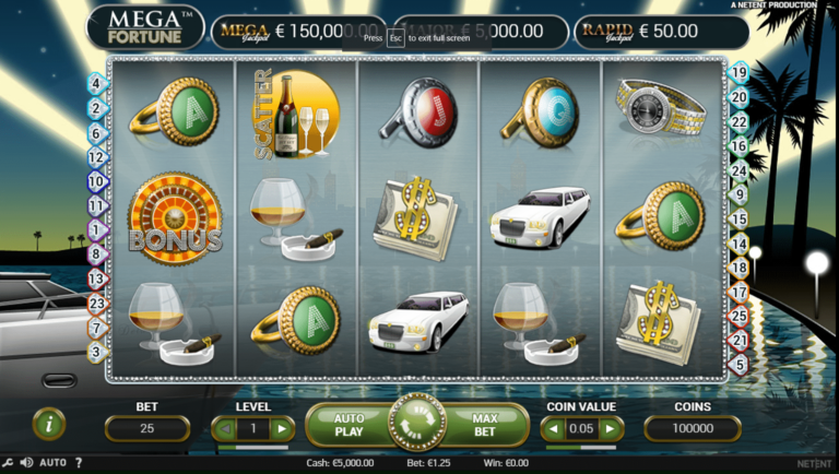 mega fortune slot game