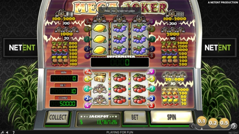 mega joker slot machine Canada