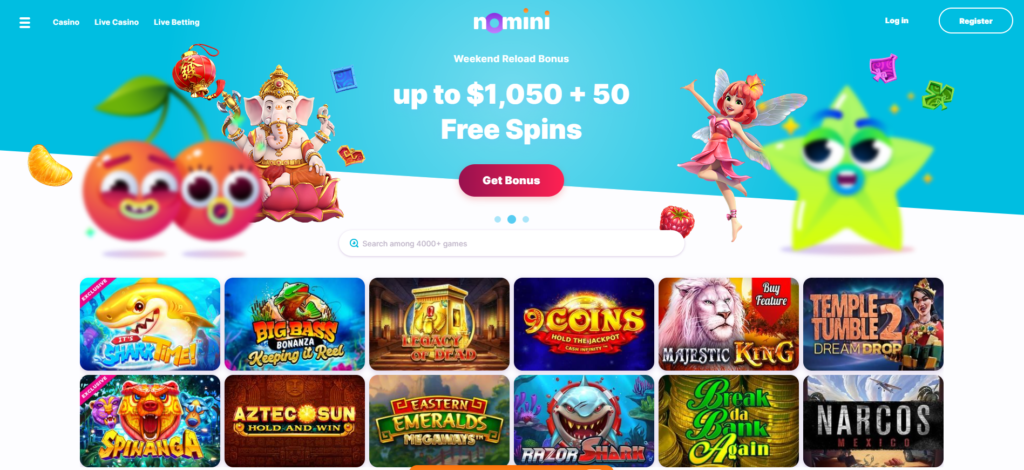 nomini casino homepage