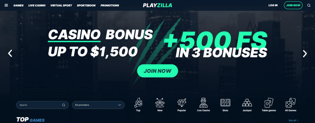 playzilla homepage