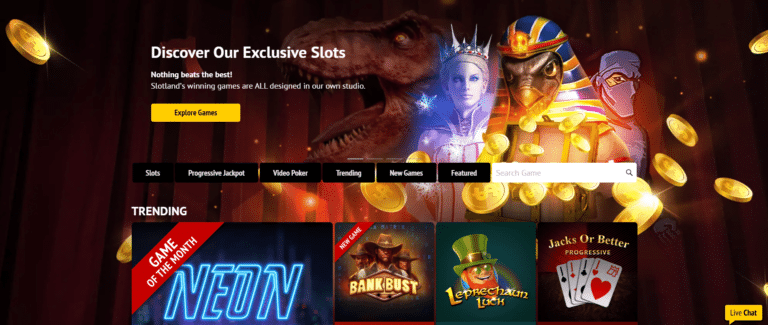 slotland casino signup page