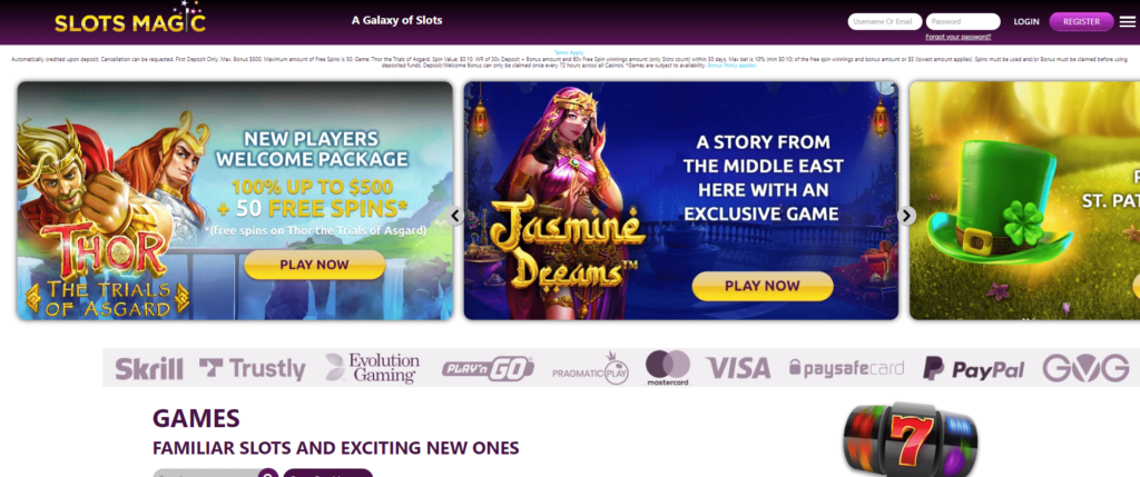 slots magic casino lobby