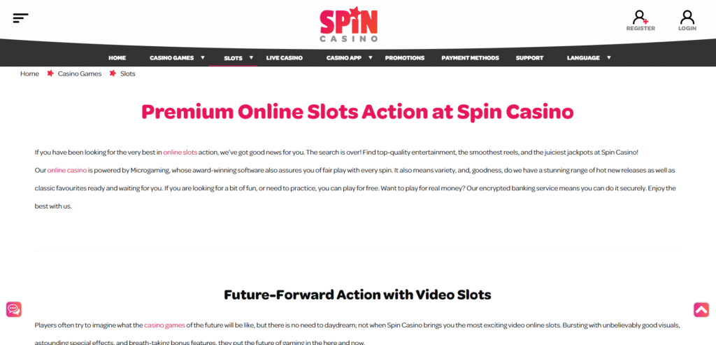 spin casino games